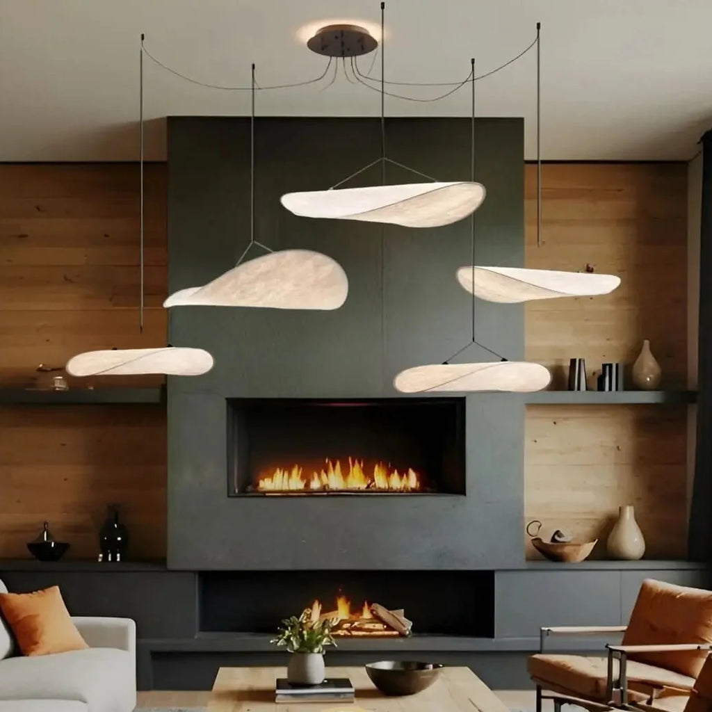 AKARI Pendant Light in office – neutral white light 1500 lumens, modern workspace pendant