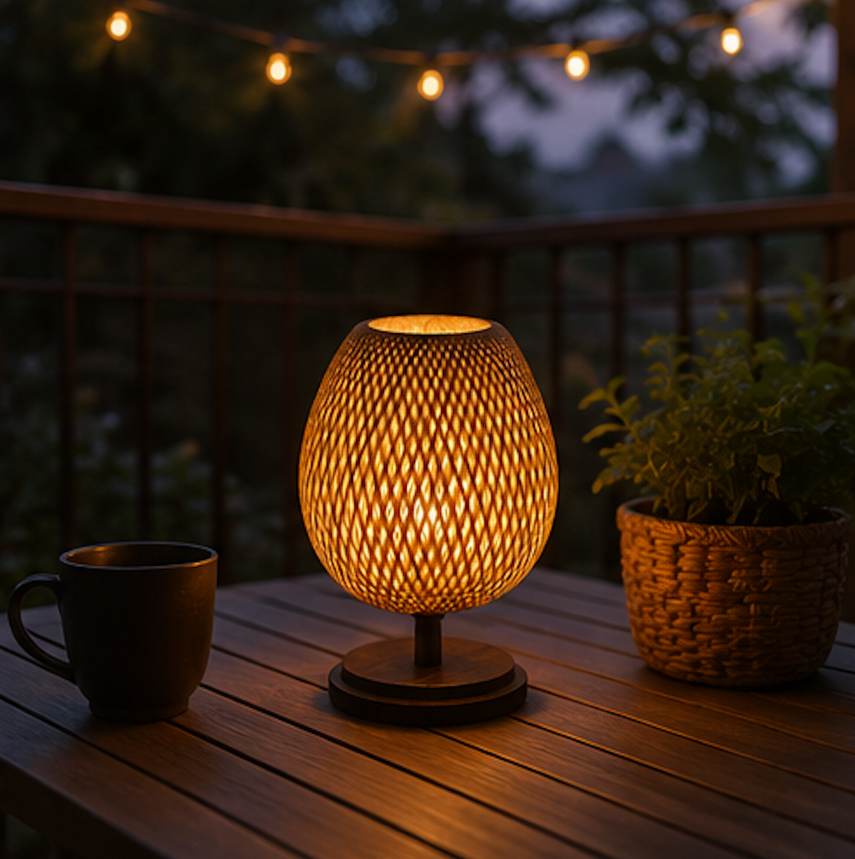 AKARI Rattan Lamp specifications – mains-powered, E27 socket, CE certified, LUMA LIGHTS