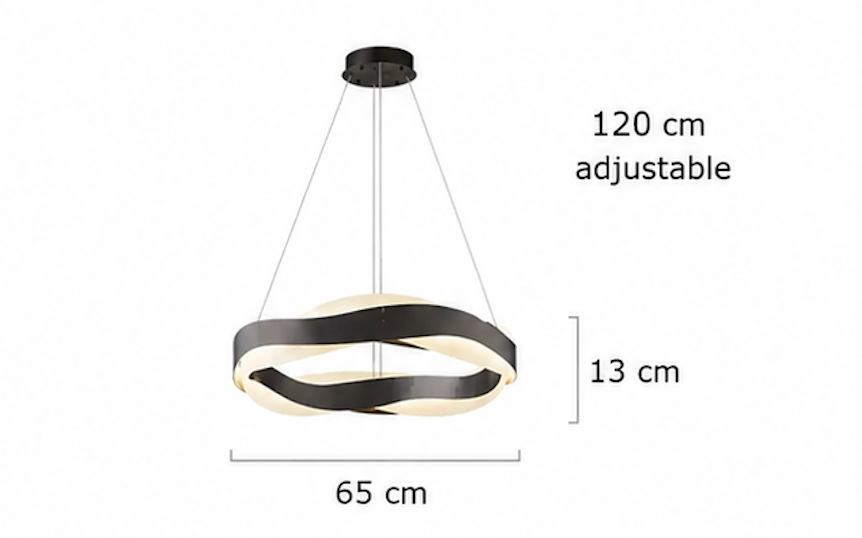 KLOUD Twisted Pendant Light colour options – matte black vs satin gold finish comparison