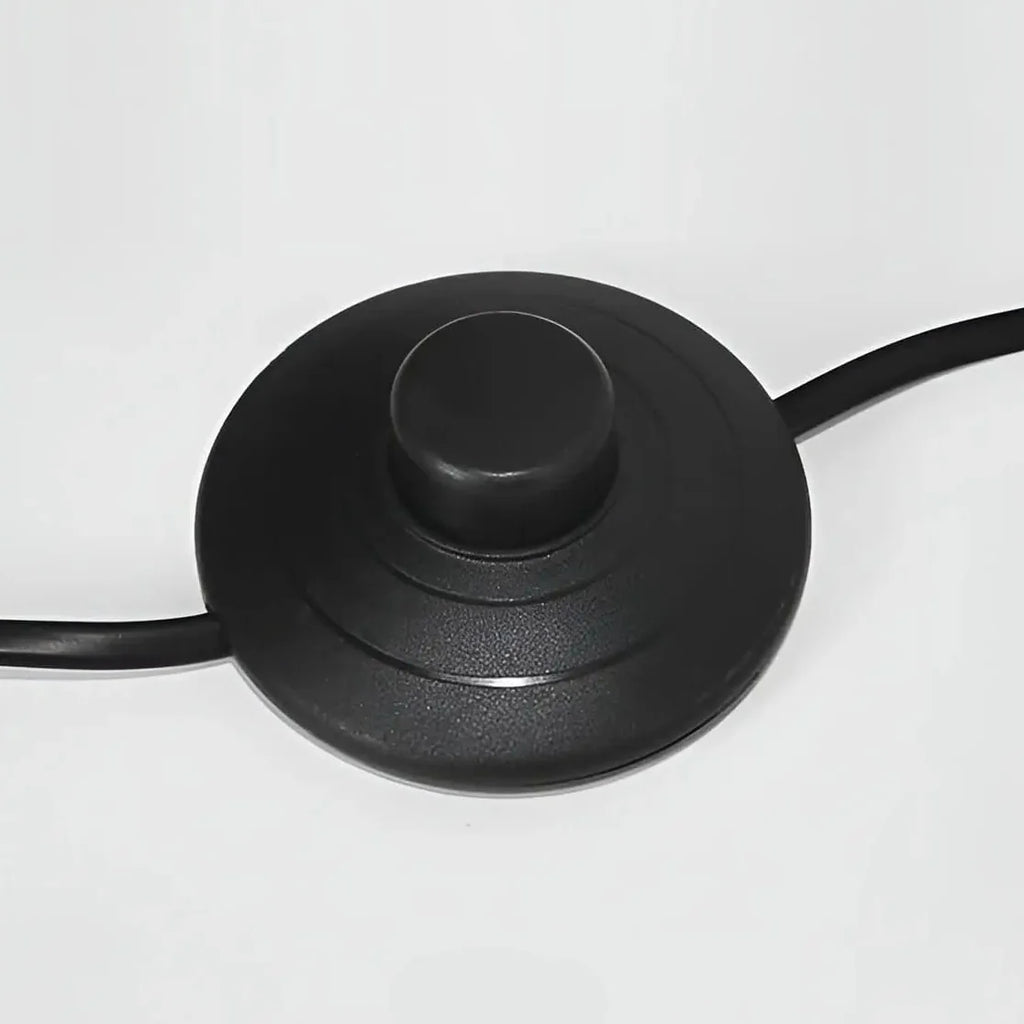 HALO Floor Lamp plug and cable detail – standard UK plug, black cable, floor lamp by LUMA LIGHTS