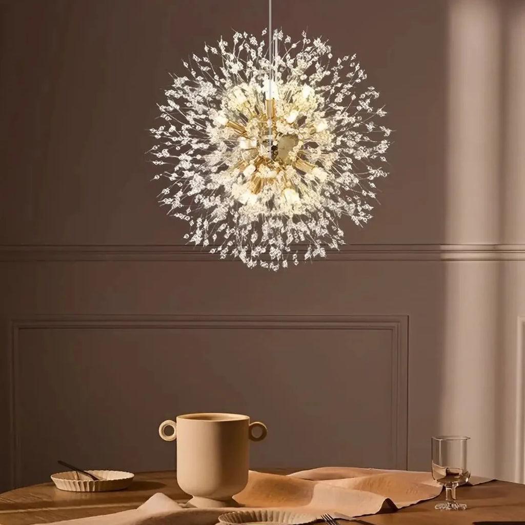 KLOUD Dandelion Pendant Light close-up – acrylic fibre diffusers, delicate wire structure detail