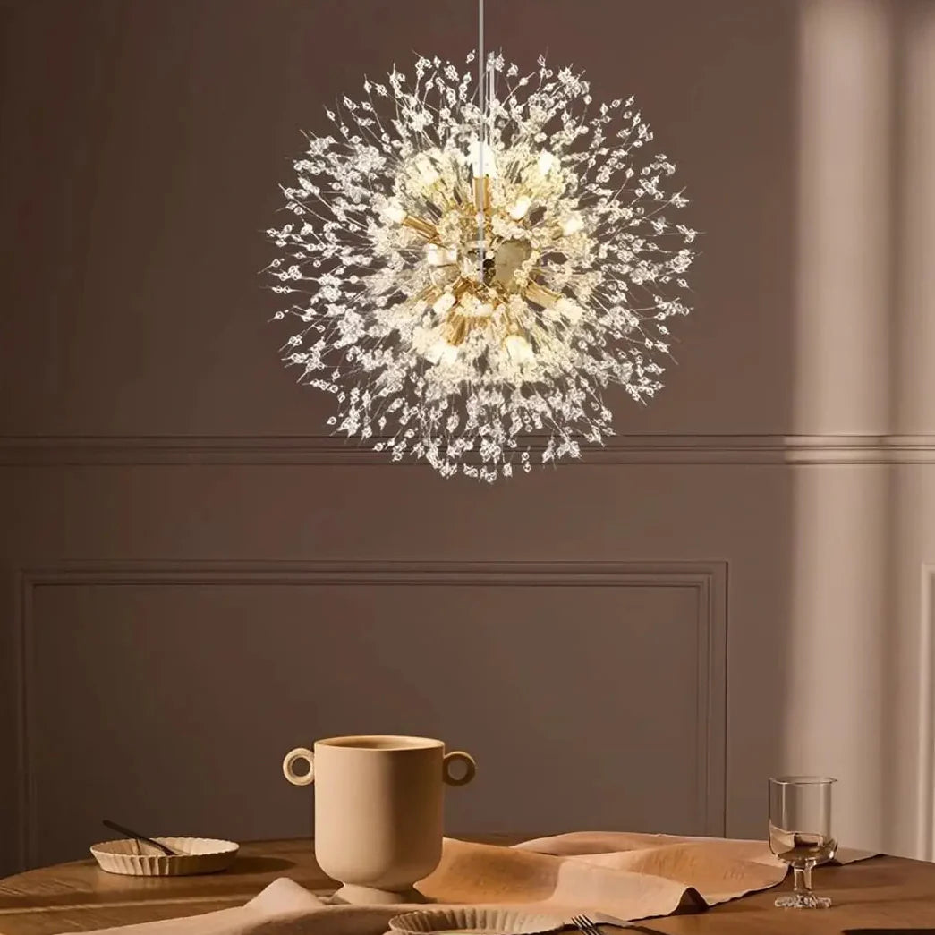 KLOUD Dandelion Pendant Light close-up – acrylic fibre diffusers, delicate wire structure detail