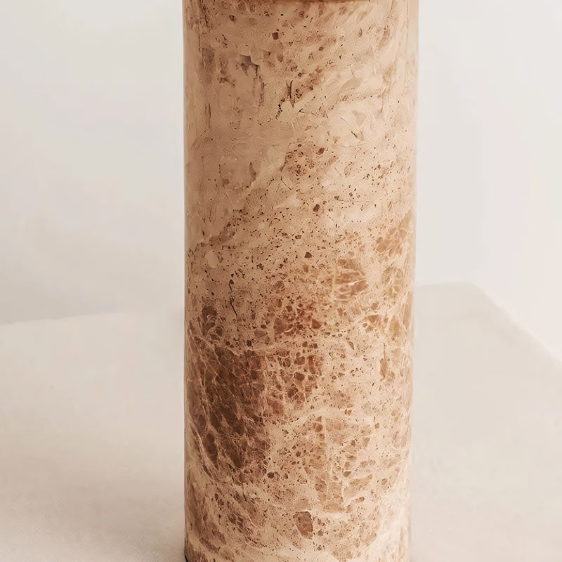 STONE Marble Bedside Lamp on desk – Japandi Wabi-Sabi style, compact bedside table lamp LUMA