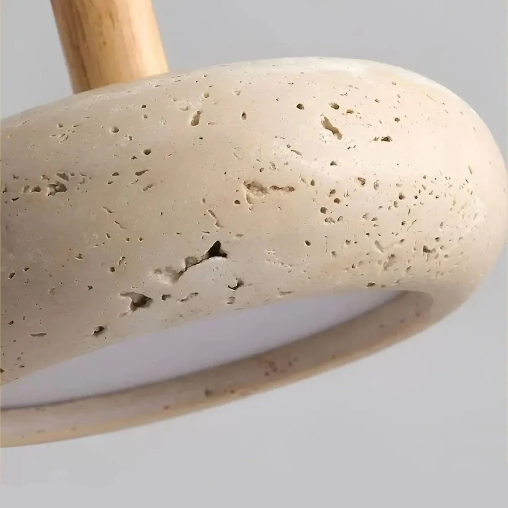 STONE Pendant Light – ambient glow through natural stone, warm light diffusion, Nordic style